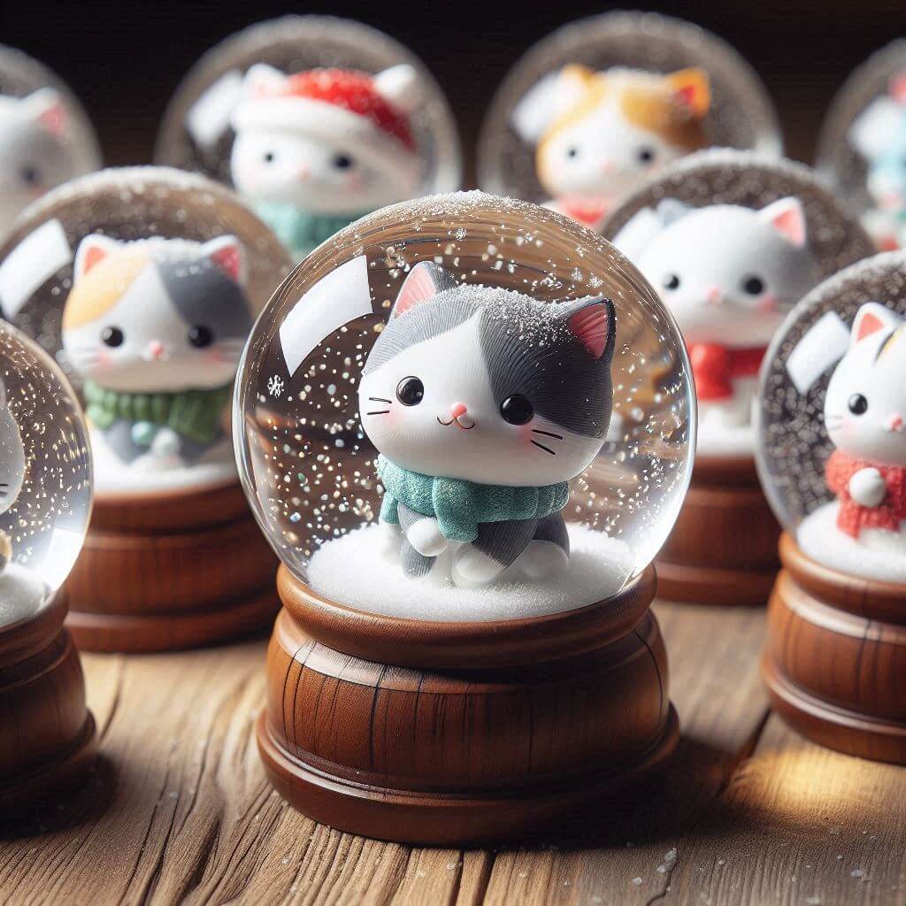 Cat Snow Globes
