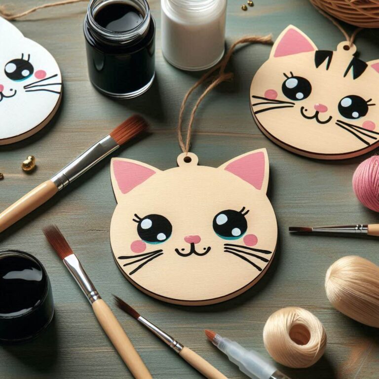 Cute Cat Face Ornaments