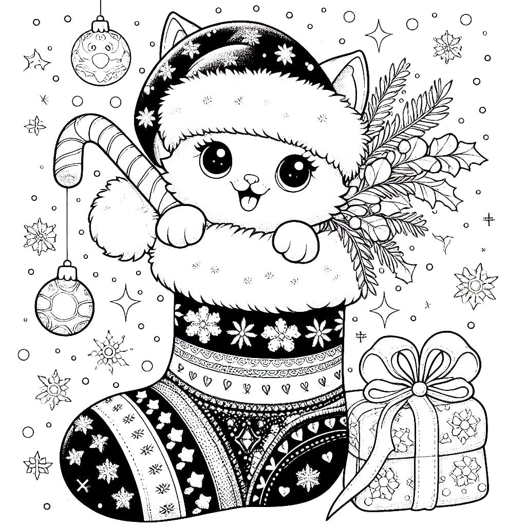 Holiday Stocking Surprise Coloring