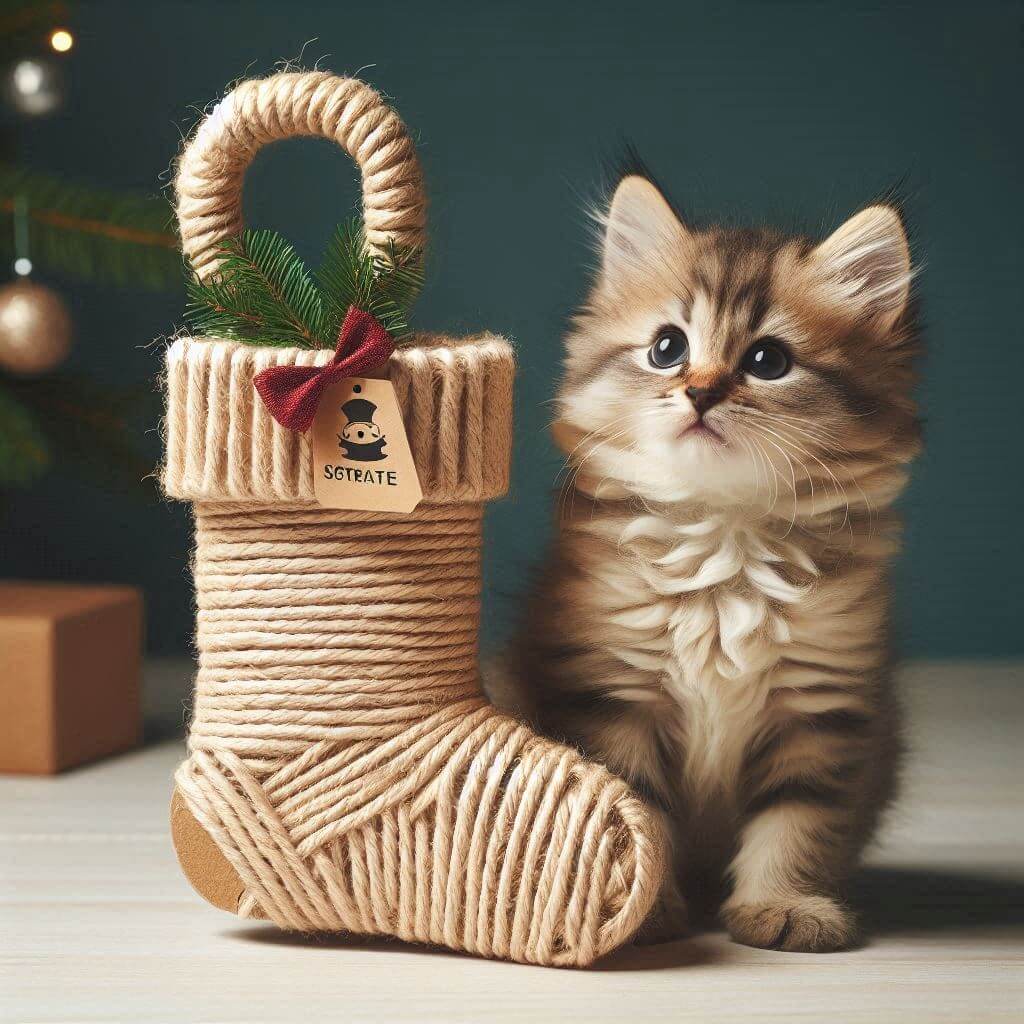 Mini Stocking Scratch Post Cat Toy