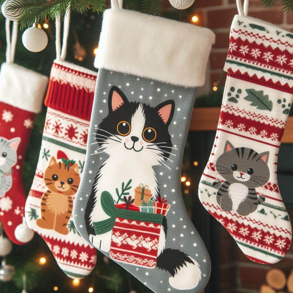 Purr-fectly Cozy Cat Stockings