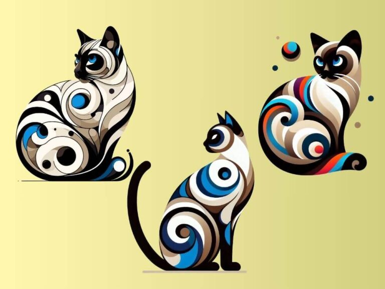 The Beauty of Abstract Siamese Cat Designs