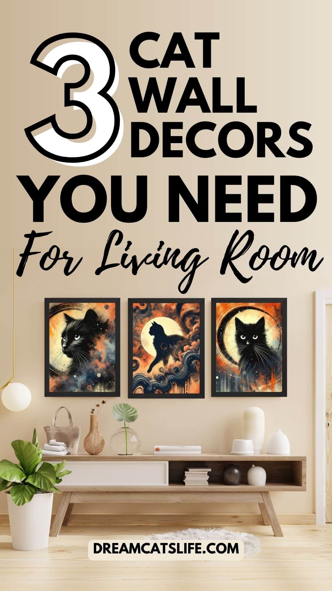 3 Cat Wall Decors You Need for Living Room