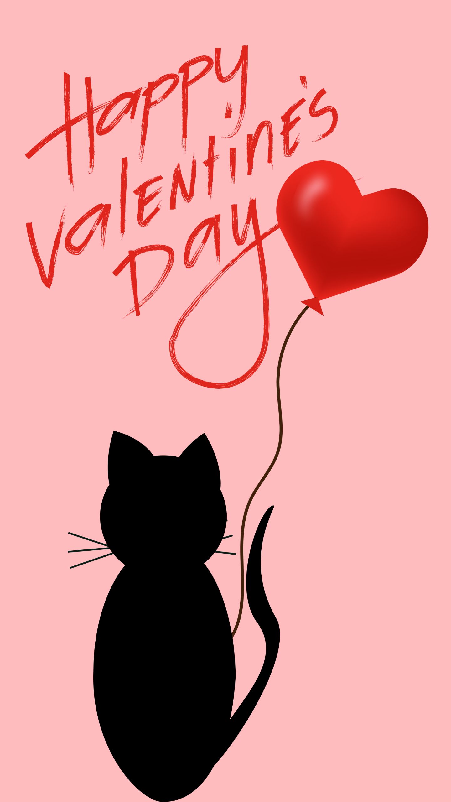 Happy Valentine's Day Cat Wallpaper