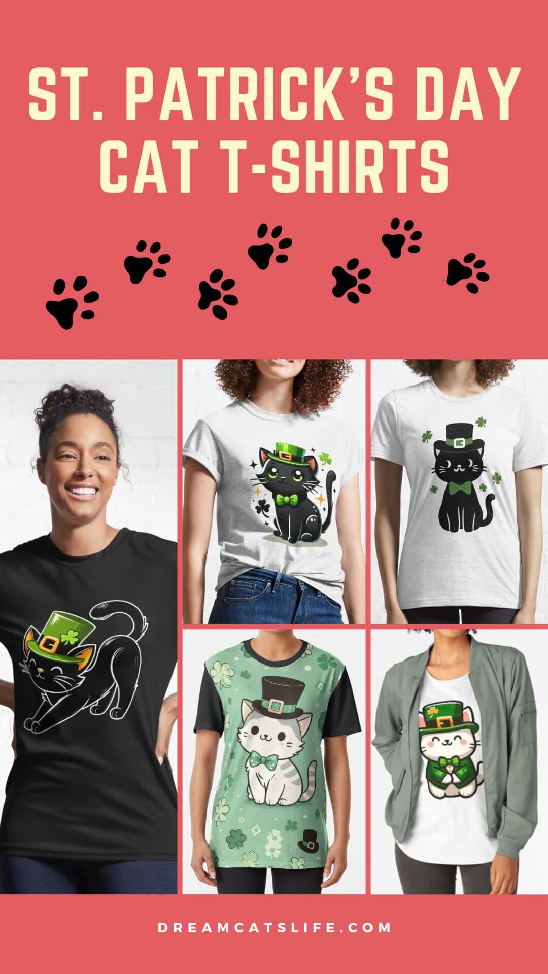 St. Patrick's Day Cat T-shirts
