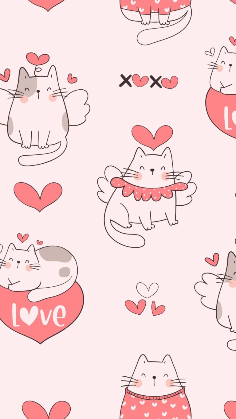 Angel Cat Pattern for iPhone