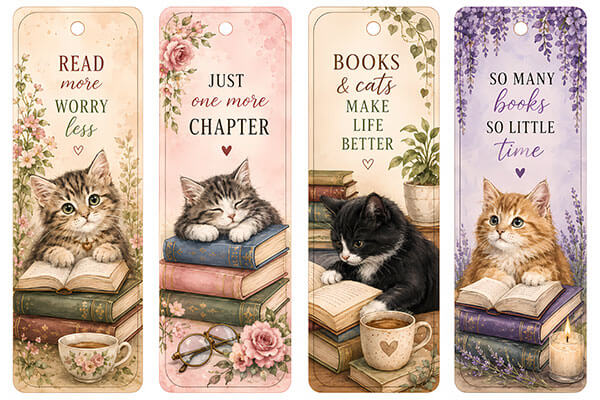 Bookish Cat Bookmarks 2