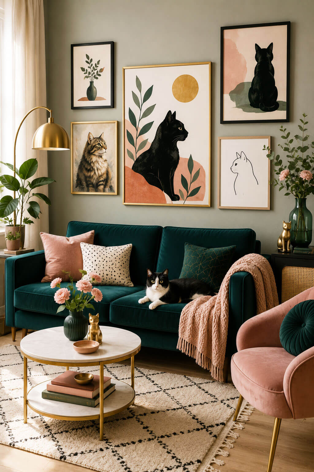 Cat Art in the Living Room 2