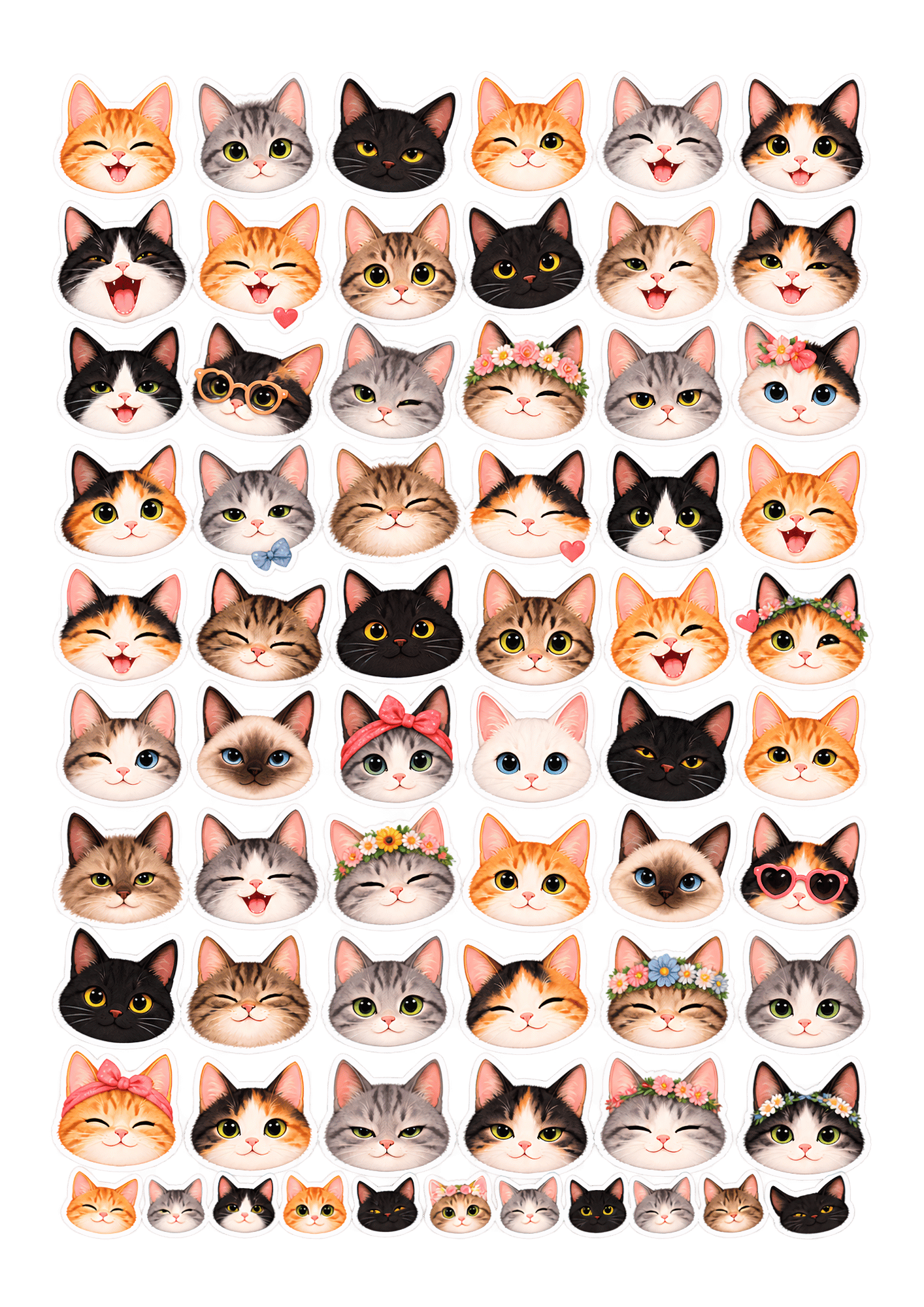 Cat Faces - stickers