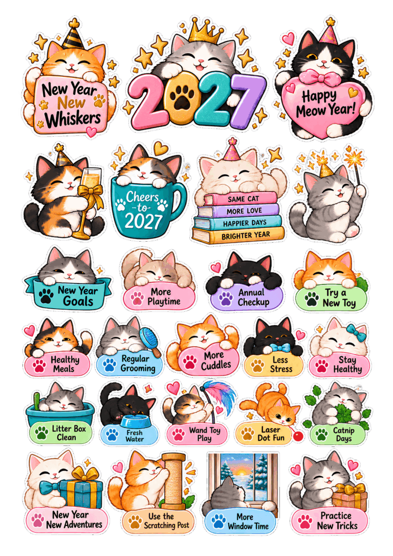 New Year Extras - stickers