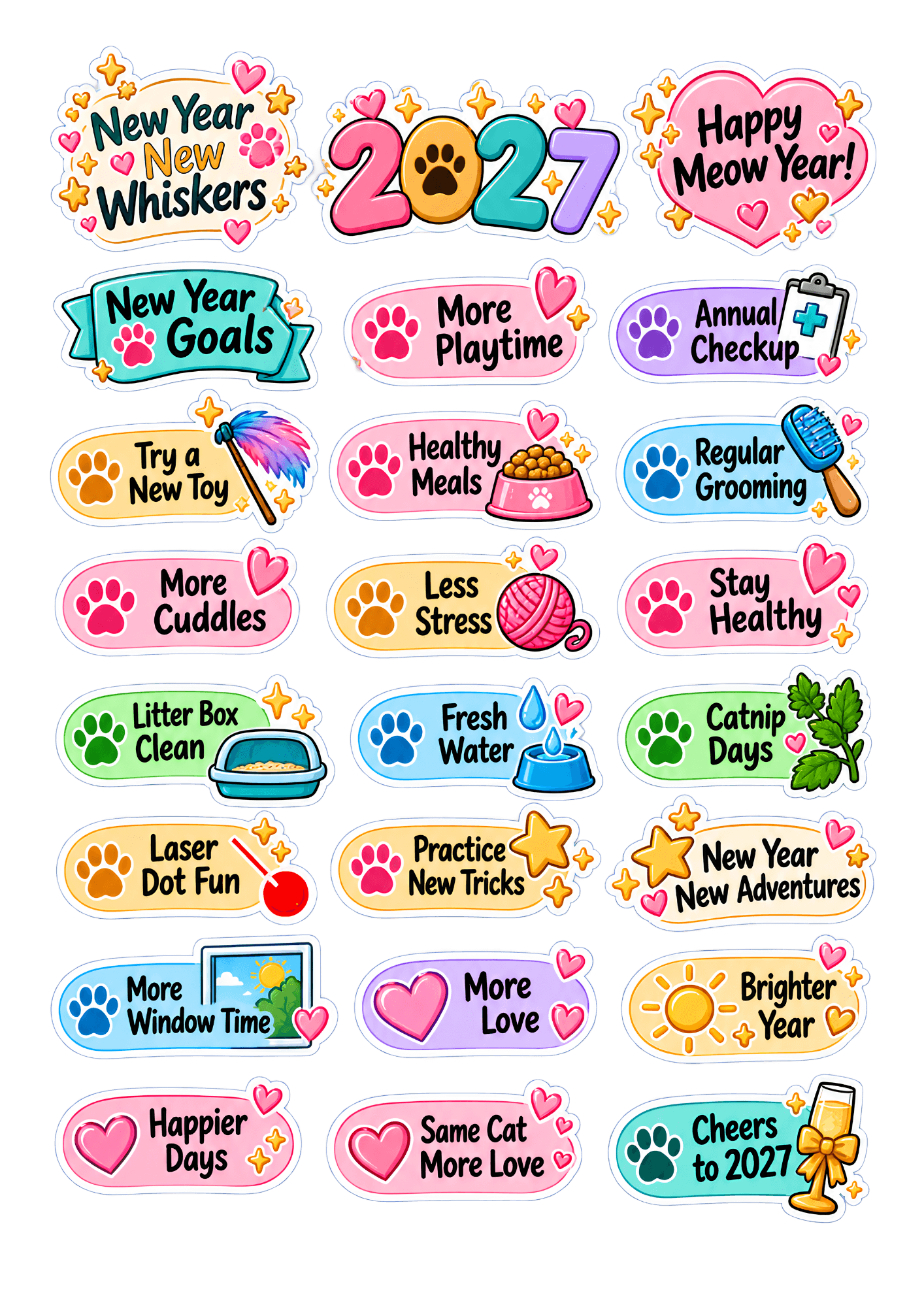New Year Extras - stickers 2
