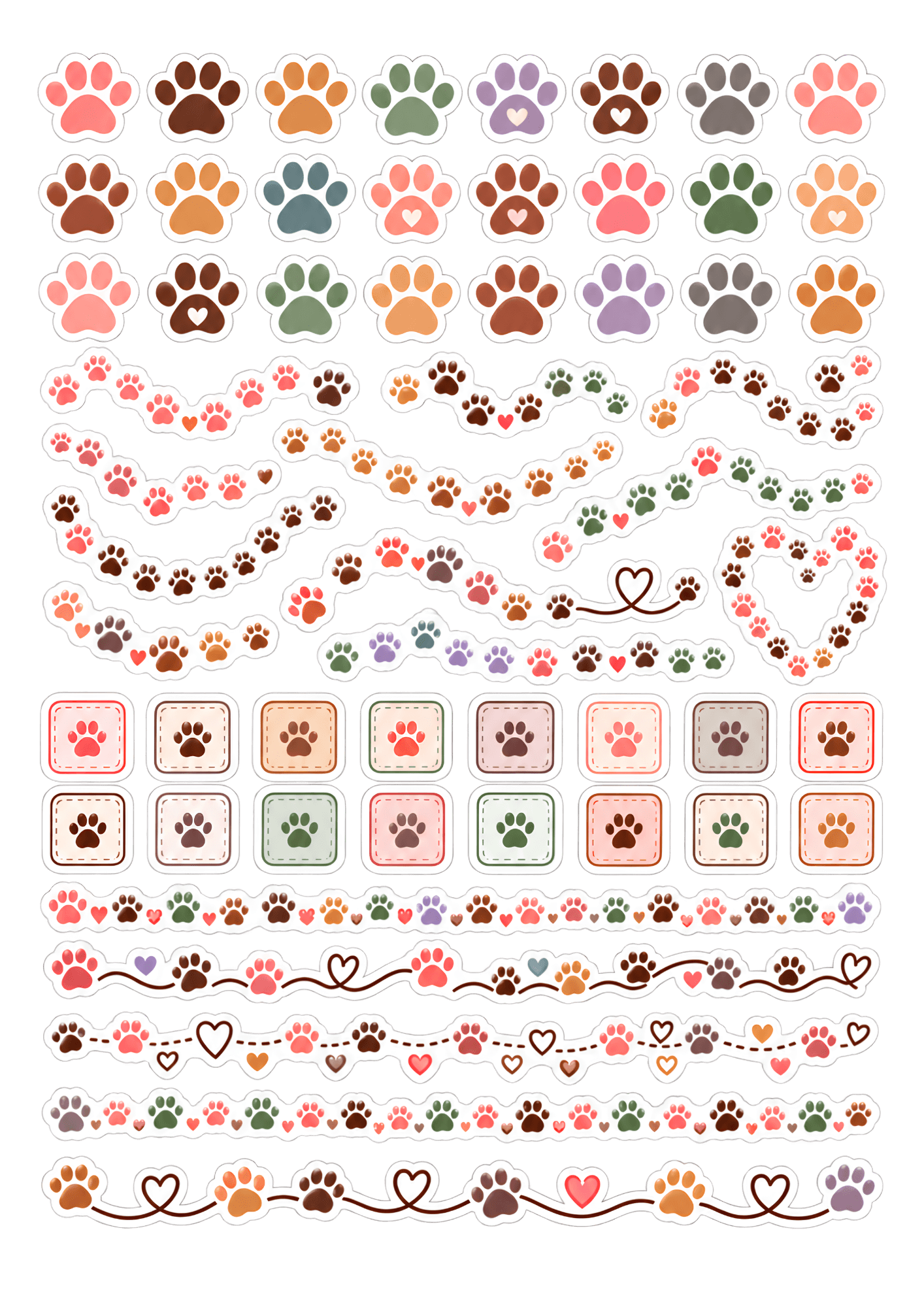 Paw Prints - stickers