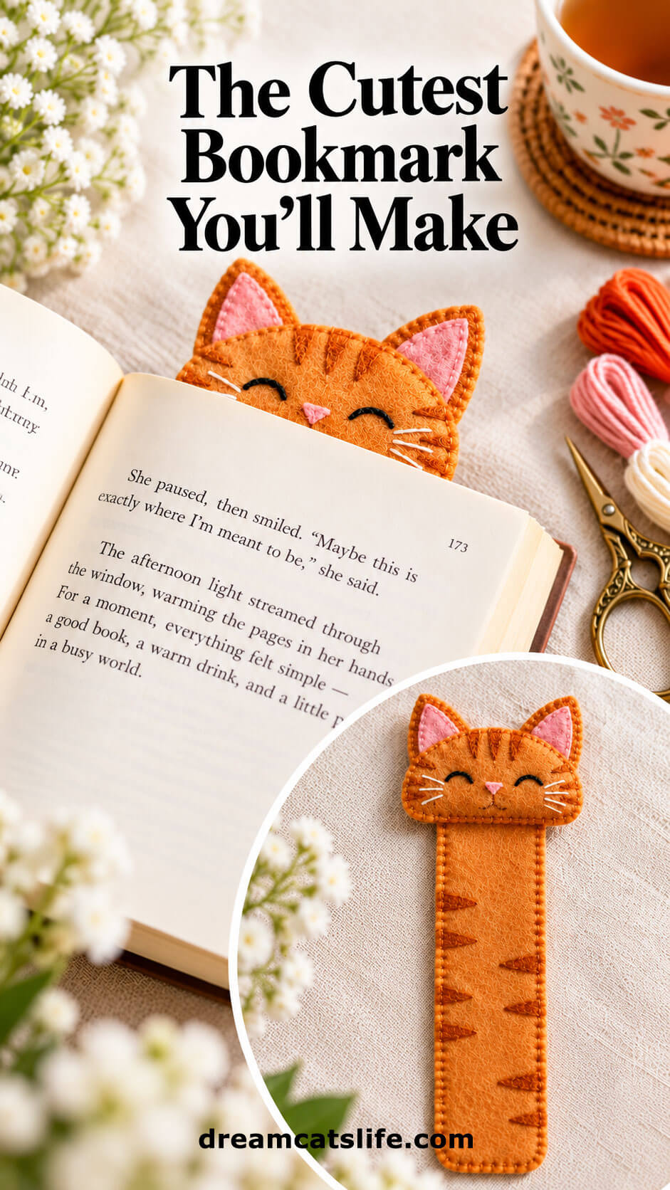 The Cutest Felt Bookmark You'll Make