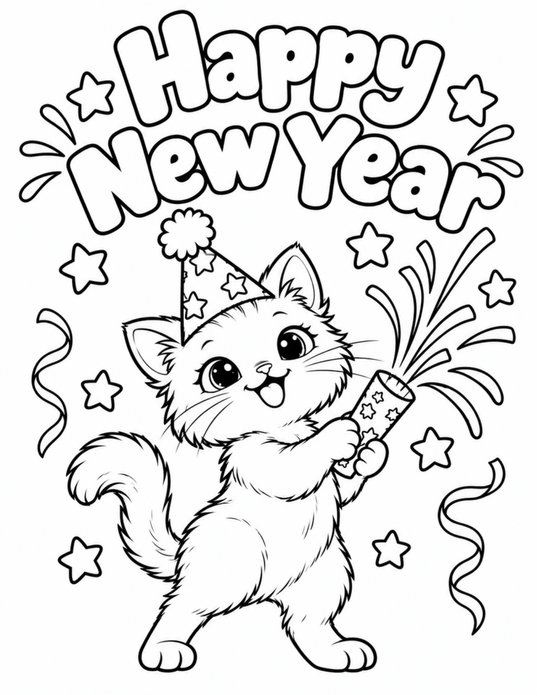 Kitten with a Party Popper