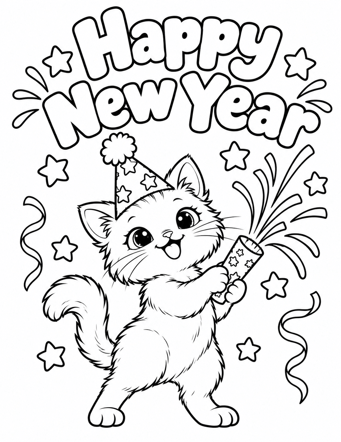 Kitten with a Party Popper
