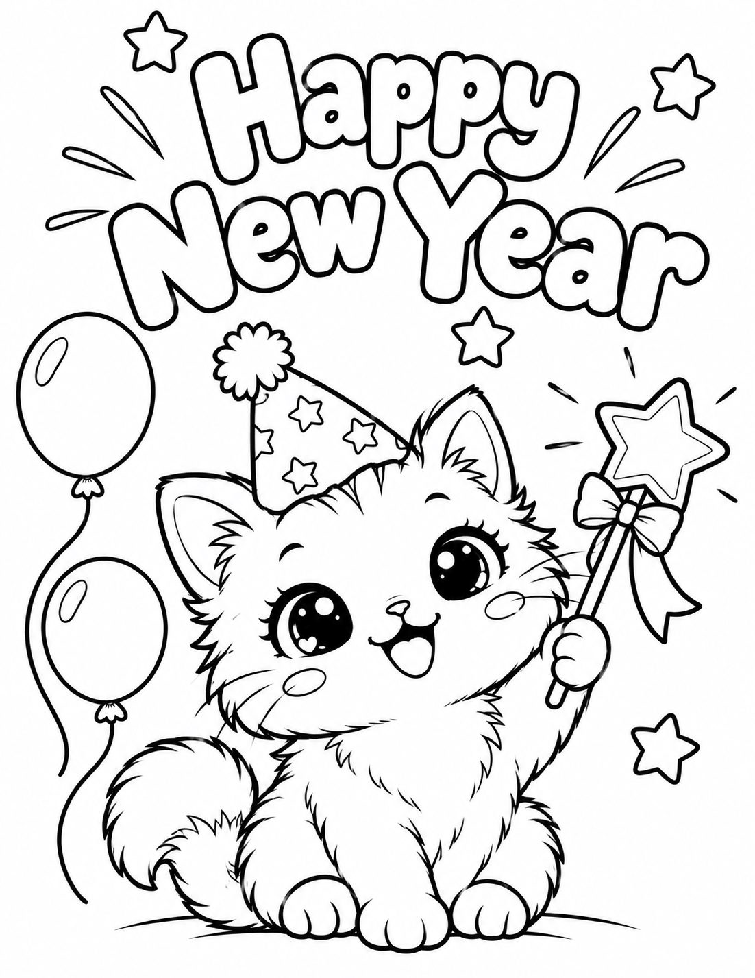 Kitten with a Star Wand